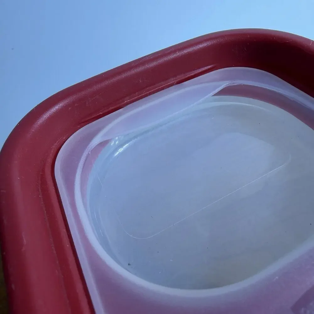 Rubbermaid 18.7 Cup Red Flip Top Storage Containers Cereal BPA Free USA